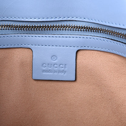 Gucci Calfskin Matelasse Small GG Marmont Shoulder Bag Porcelain Light Blue 6 of 9
