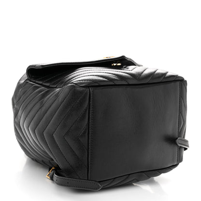 Saint Laurent Lambskin Matelasse Monogram Joe Backpack Black 4 of 9
