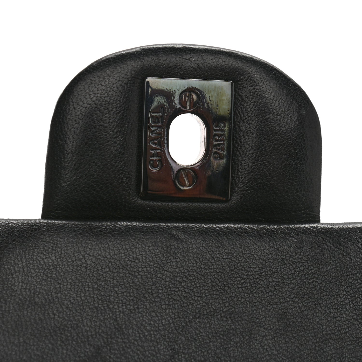 Chanel Lambskin Chevron Quilted Medium Double Flap So Black 15 of 15