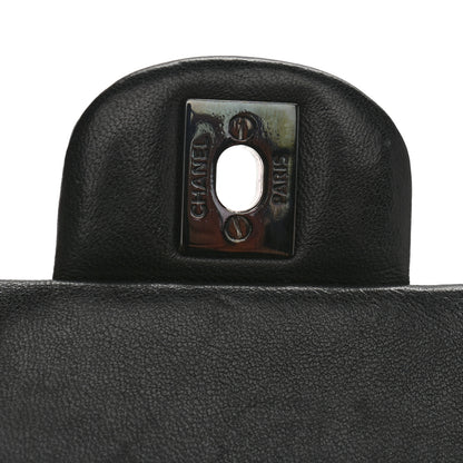 Chanel Lambskin Chevron Quilted Medium Double Flap So Black 15 of 15
