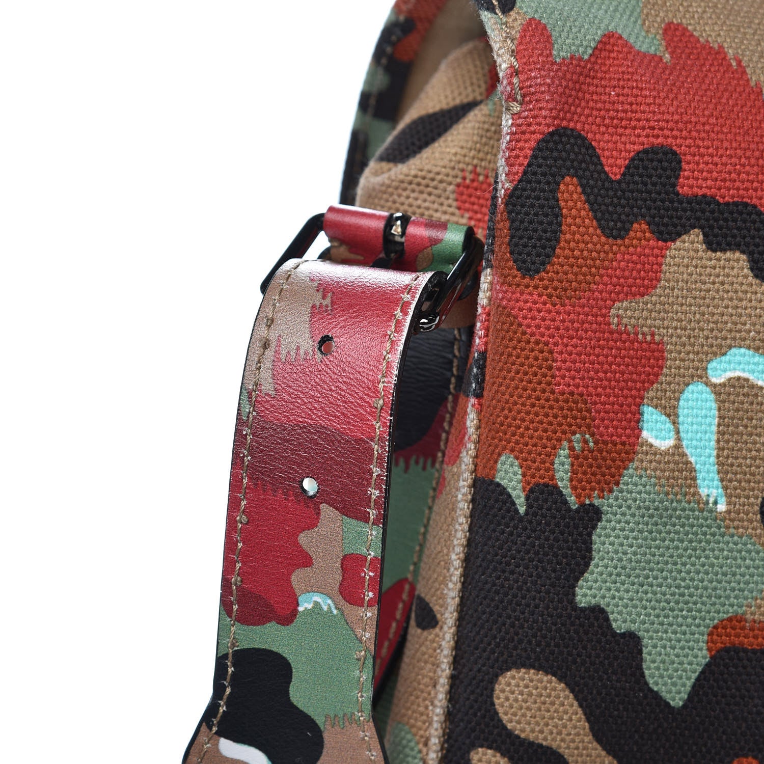 Valentino Garavani Canvas Camouflage Rockstud Messenger 11 of 12