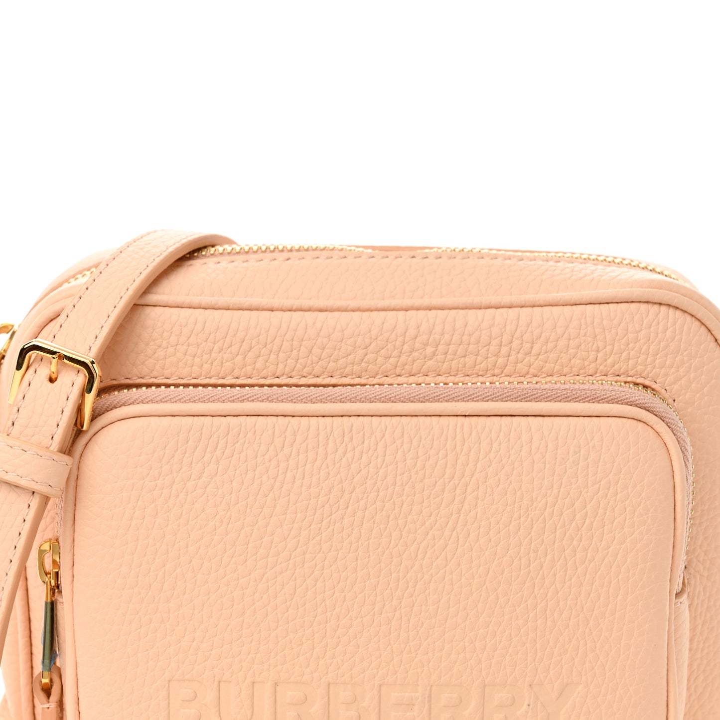 Grained Calfskin Small Camera Bag Peach Pink