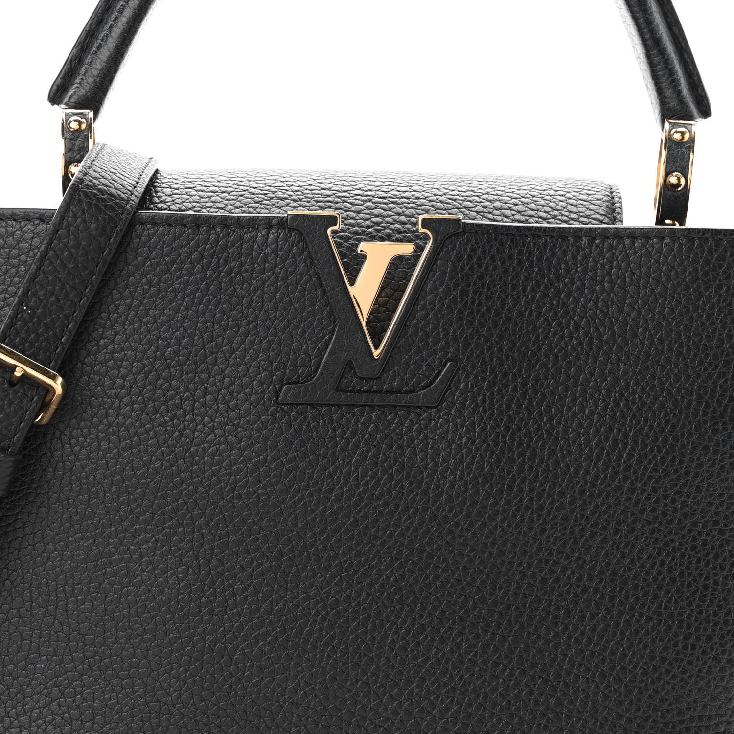 Louis Vuitton Taurillon Capucines PM Black 6 of 10