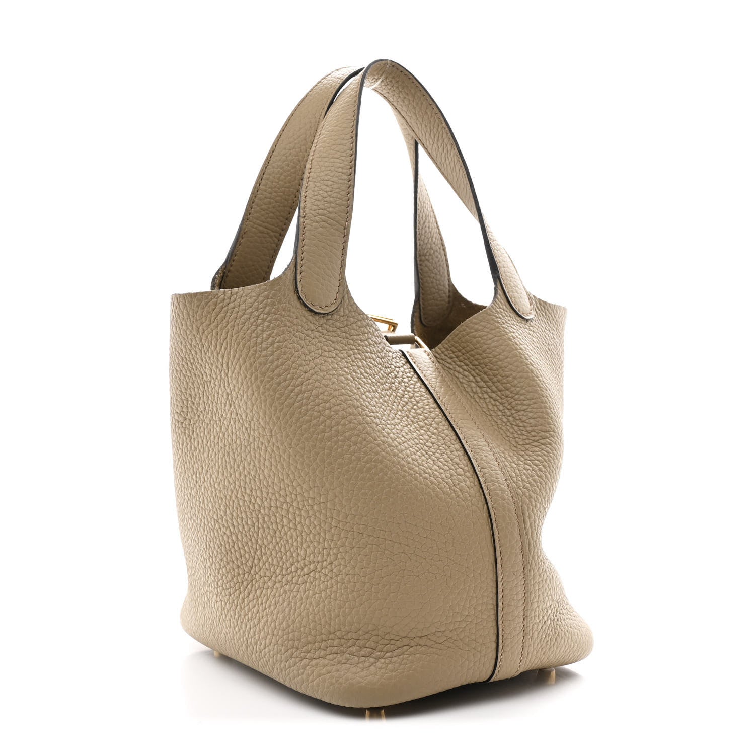 Hermes Taurillon Clemence Picotin Lock 18 PM Beige Marfa 3 of 11