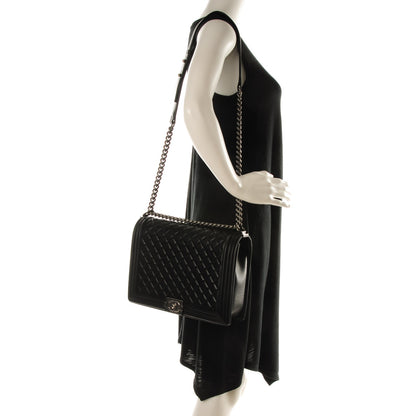 Chanel Calfskin Quilted Large Boy Flap Black 2 of 7
