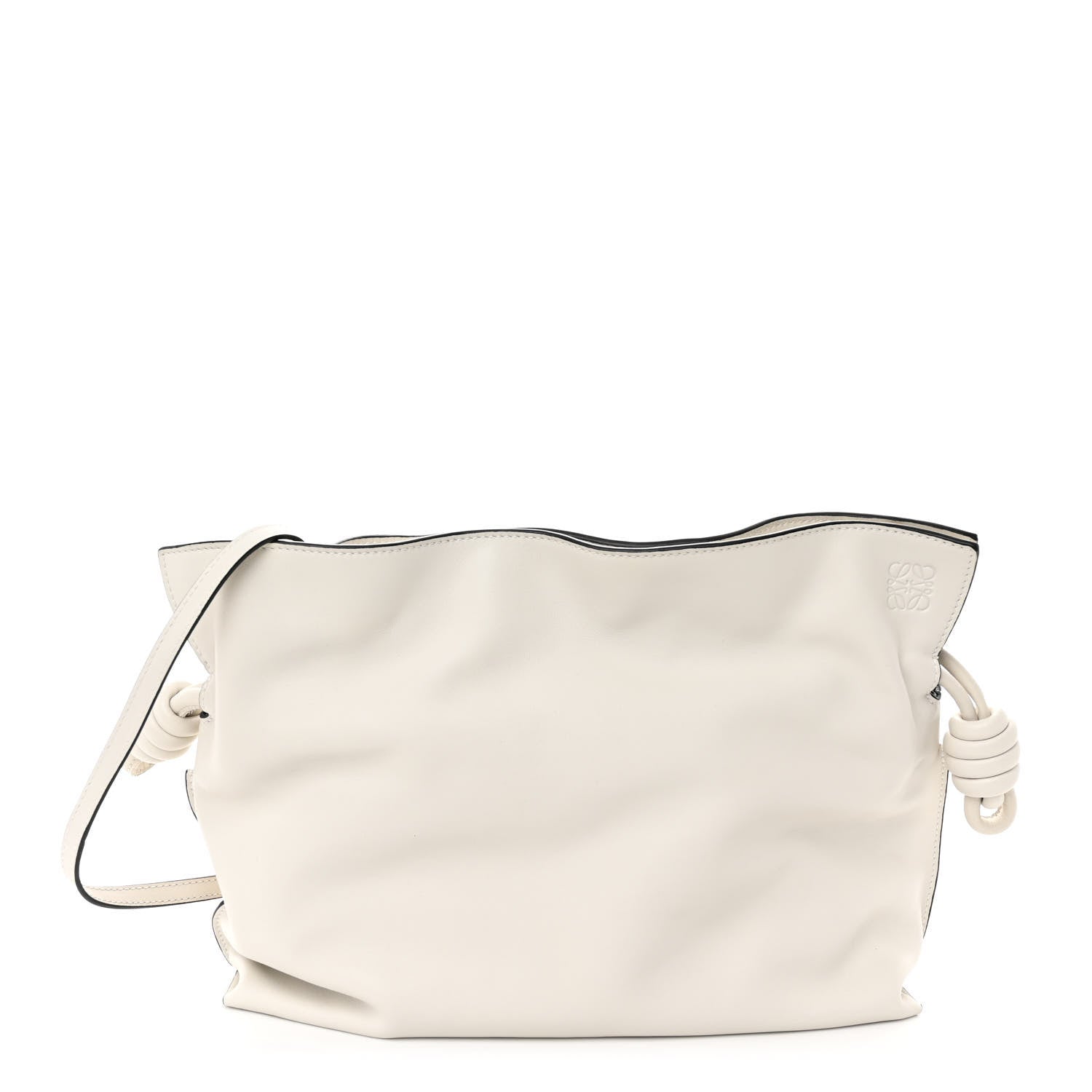 Loewe Calfskin Mini Flamenco Knot Clutch Soft White 1 of 9