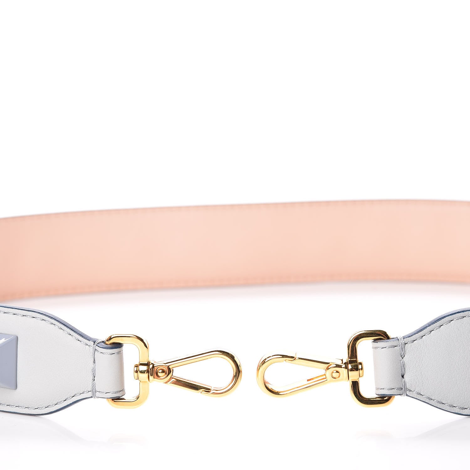 Fendi Vitello Dolce Plexiglass Bi-Color Studded Strap You Grigio Perla Plaster Multicolor 5 of 5