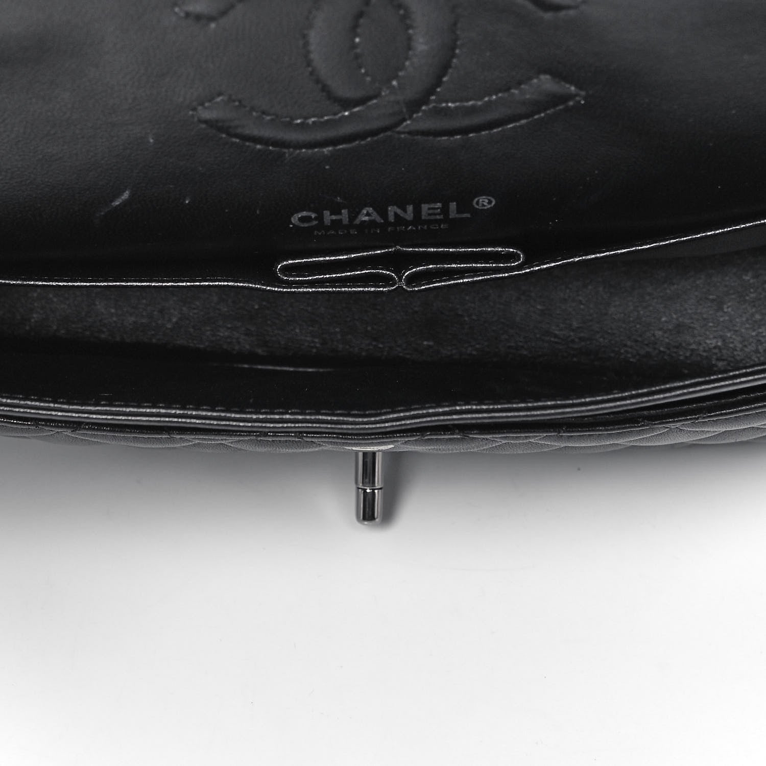 Chanel Lambskin Quilted Medium Double Flap Black 4 of 8