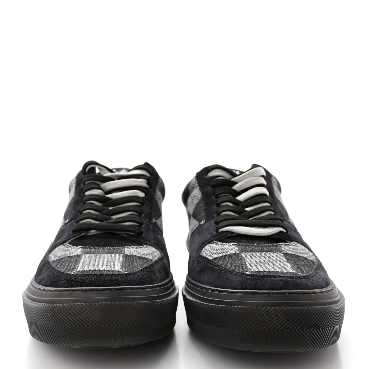 Damier Distorted Mens LV Ollie Sneakers 8.5 Black