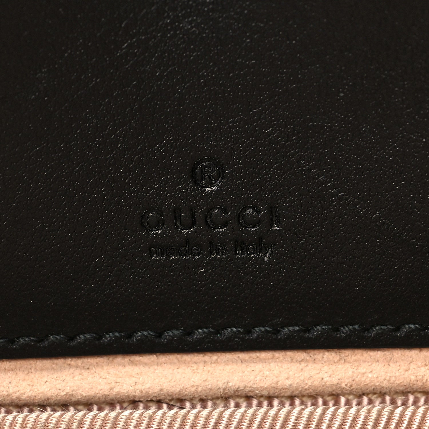 Gucci Calfskin Matelasse Mini GG Marmont Chain Crossbody Bag Black 6 of 7