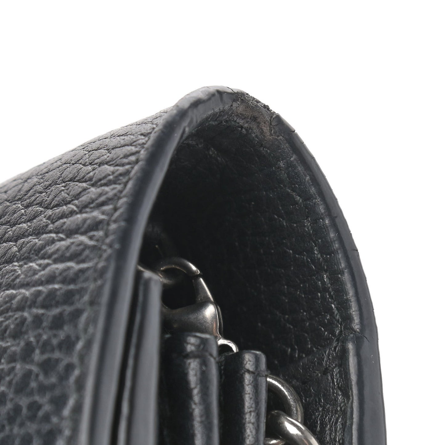 Calfskin Mini Dionysus Chain Wallet Black