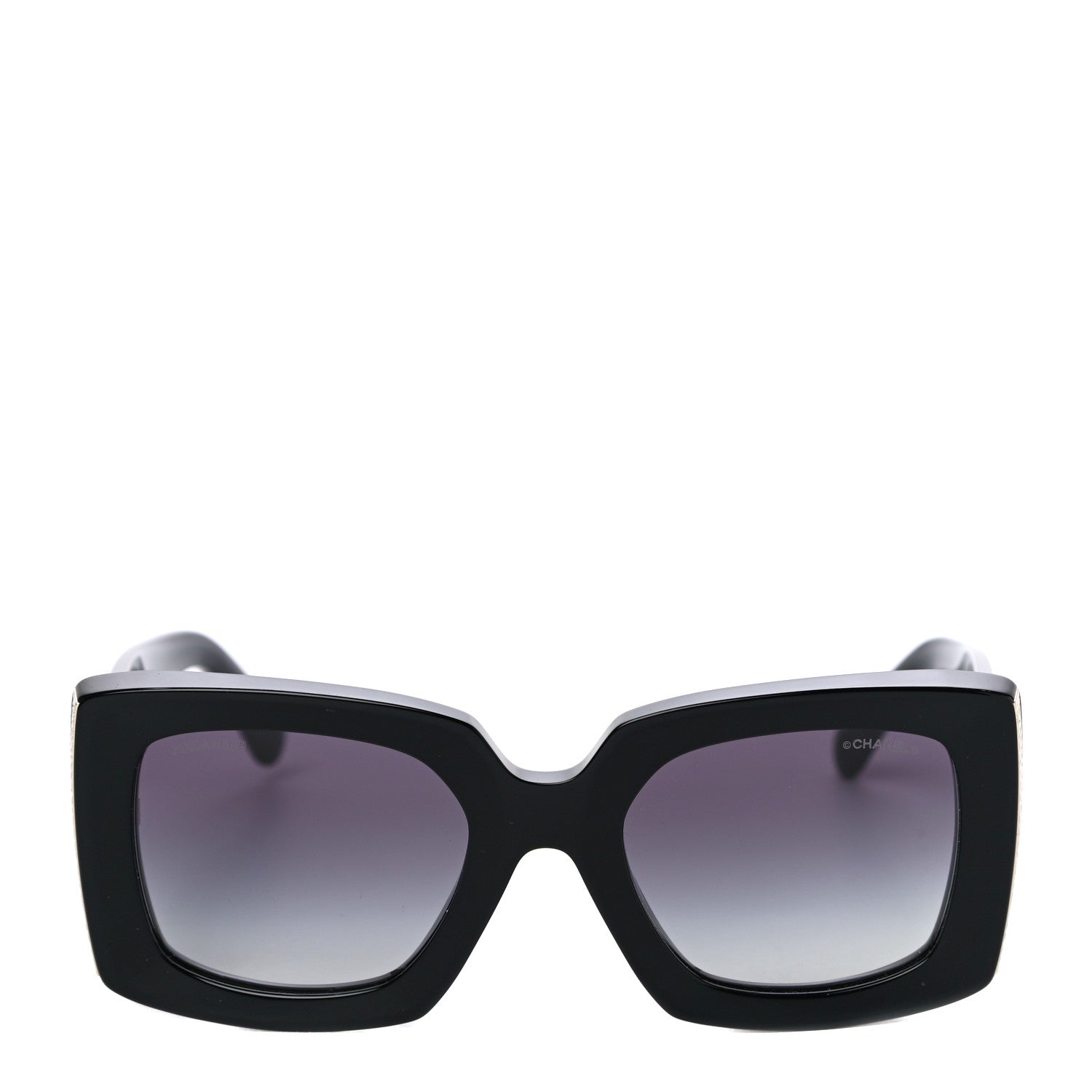 Chanel Acetate Rectangle Sunglasses 5435 Black 4 of 7