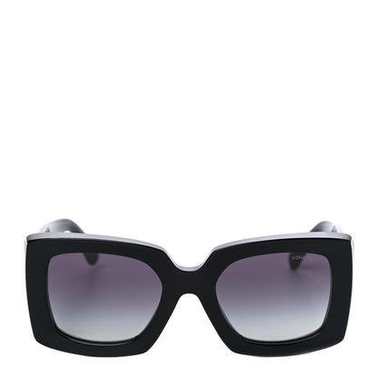 Chanel Acetate Rectangle Sunglasses 5435 Black 4 of 7