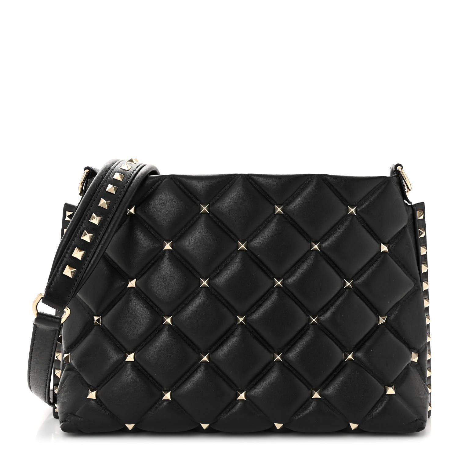 Valentino Garavani Nappa Candystud Shoulder Bag Black 1 of 10