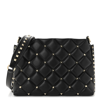 Valentino Garavani Nappa Candystud Shoulder Bag Black 1 of 10