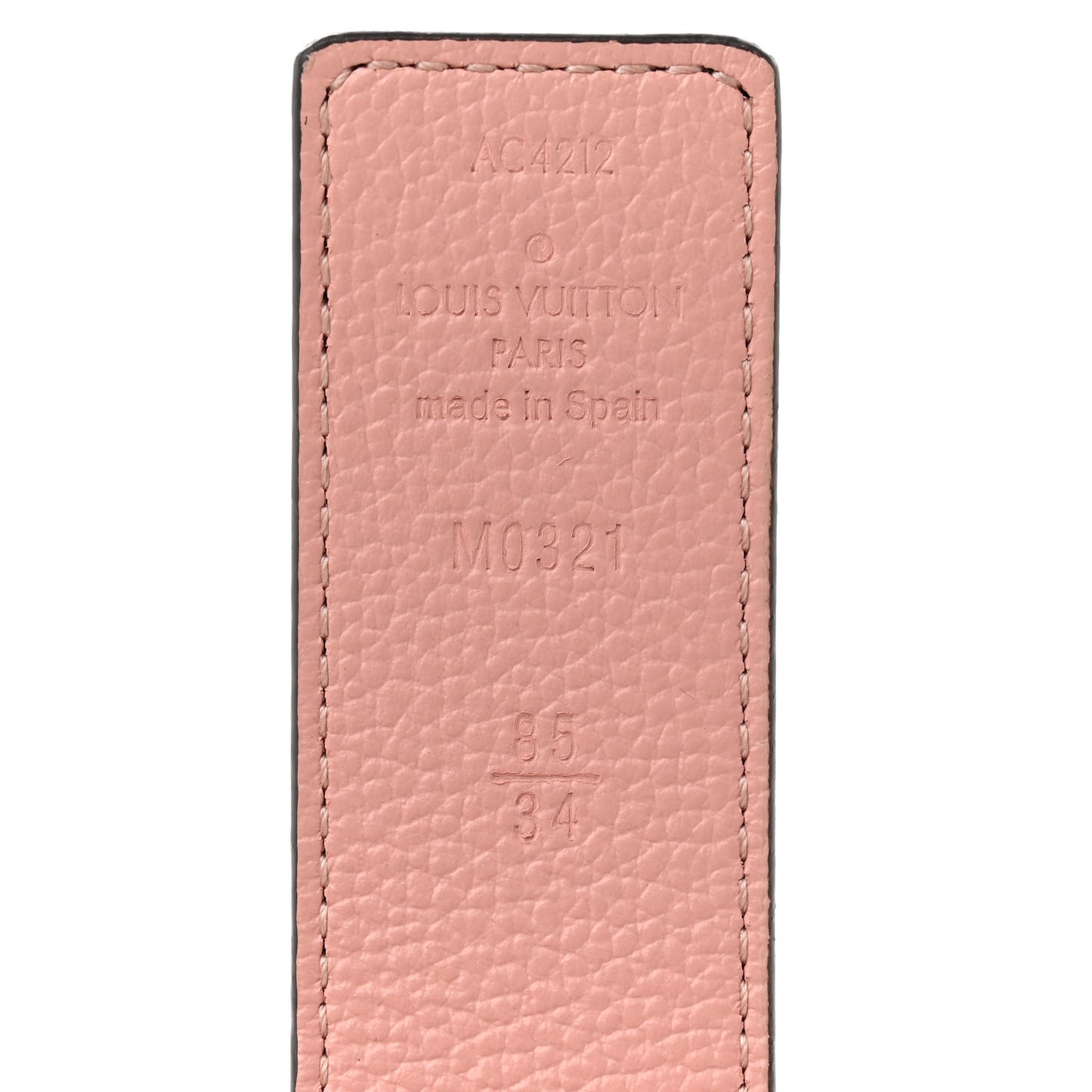 Calfskin Monogram 30mm LV Initiales Reversible Belt 85 34 Rose Ballerine