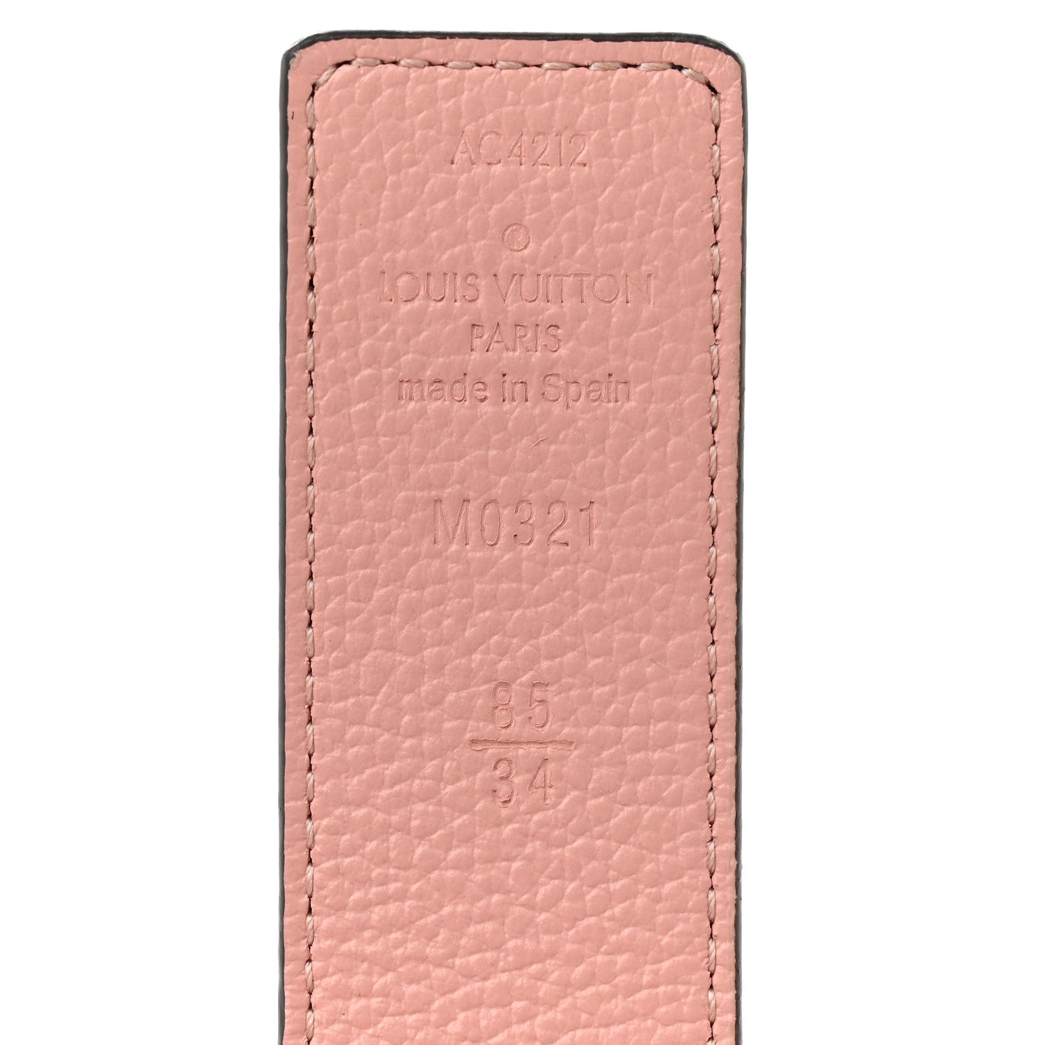 Louis Vuitton Calfskin Monogram 30mm LV Initiales Reversible Belt 85 34 Rose Ballerine 3 of 6