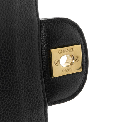 Chanel Caviar Quilted Medium Double Flap Black 7 of 11