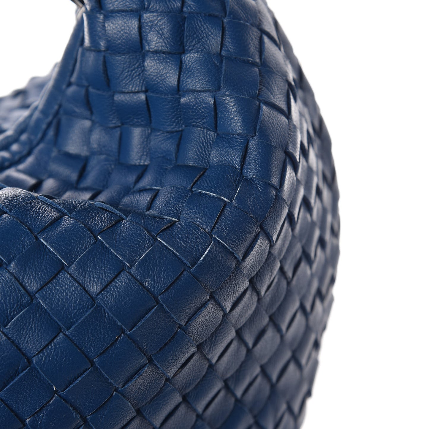 Nappa Intrecciato Large Veneta Hobo Cobalt Blue