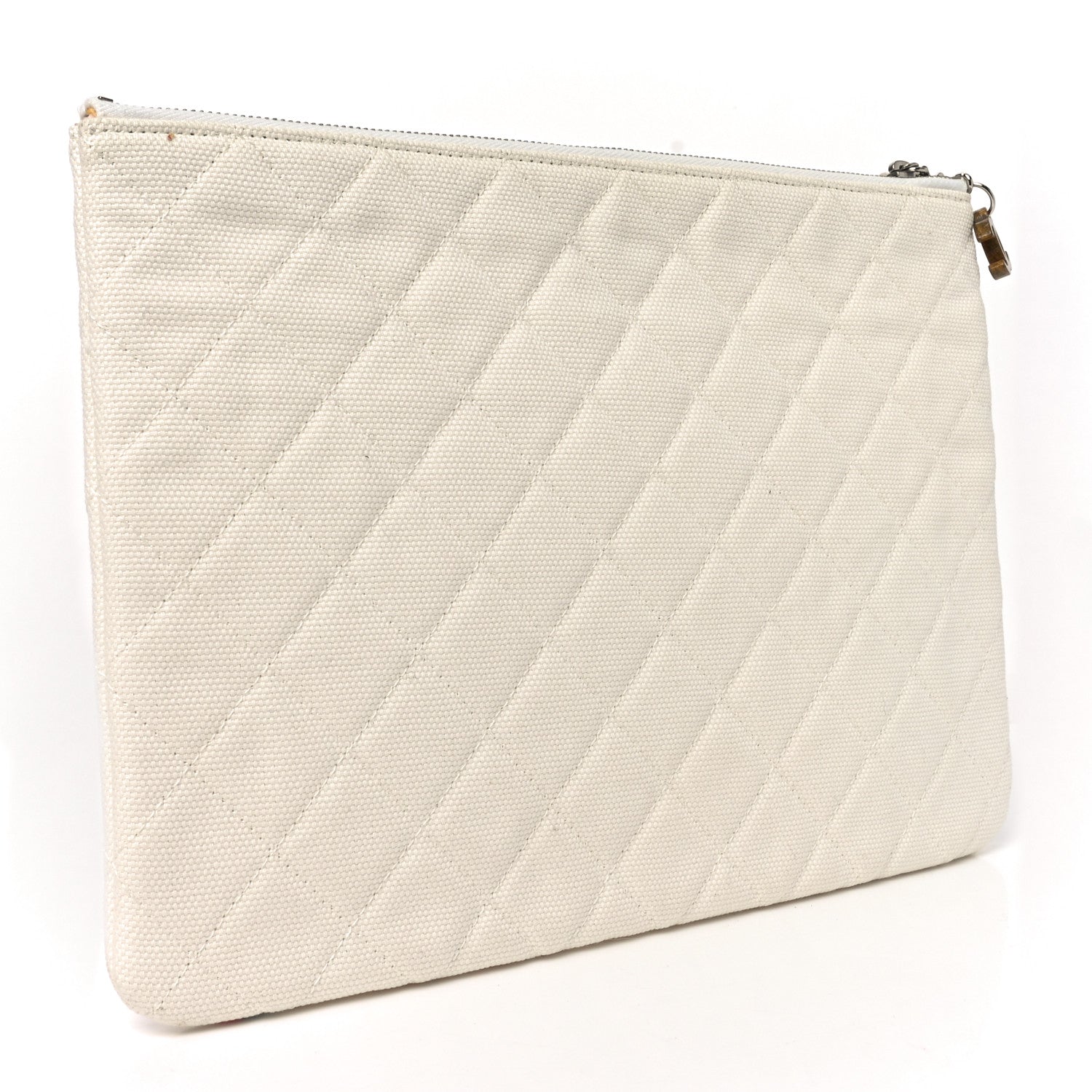 Chanel Canvas Medium Coco Cuba Cosmetic Case Yellow Turquoise 3 of 7