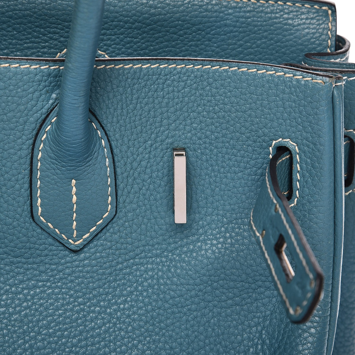 Taurillon Clemence Birkin 30 Blue Jean