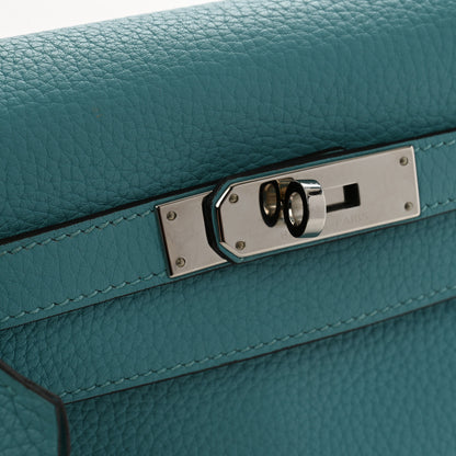 Hermes Taurillon Clemence Kelly Retourne 28 Turquoise 13 of 15