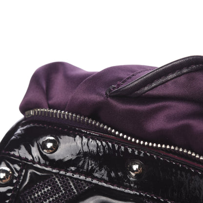 Versace Patent Madonna Satchel Dark Purple 11 of 11