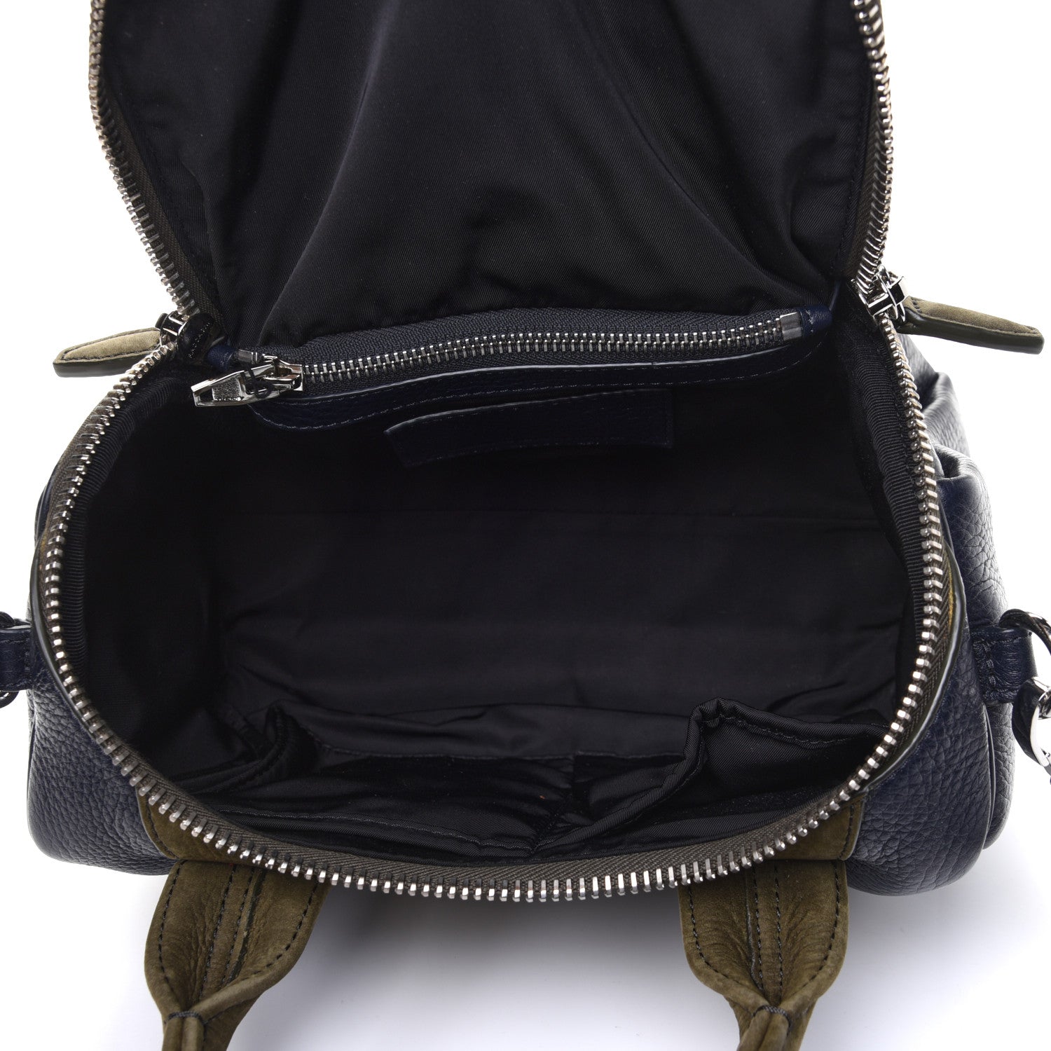 Alexander Wang Nubuck Soft Pebbled Calfskin Rockie Dark Grass 4 of 4