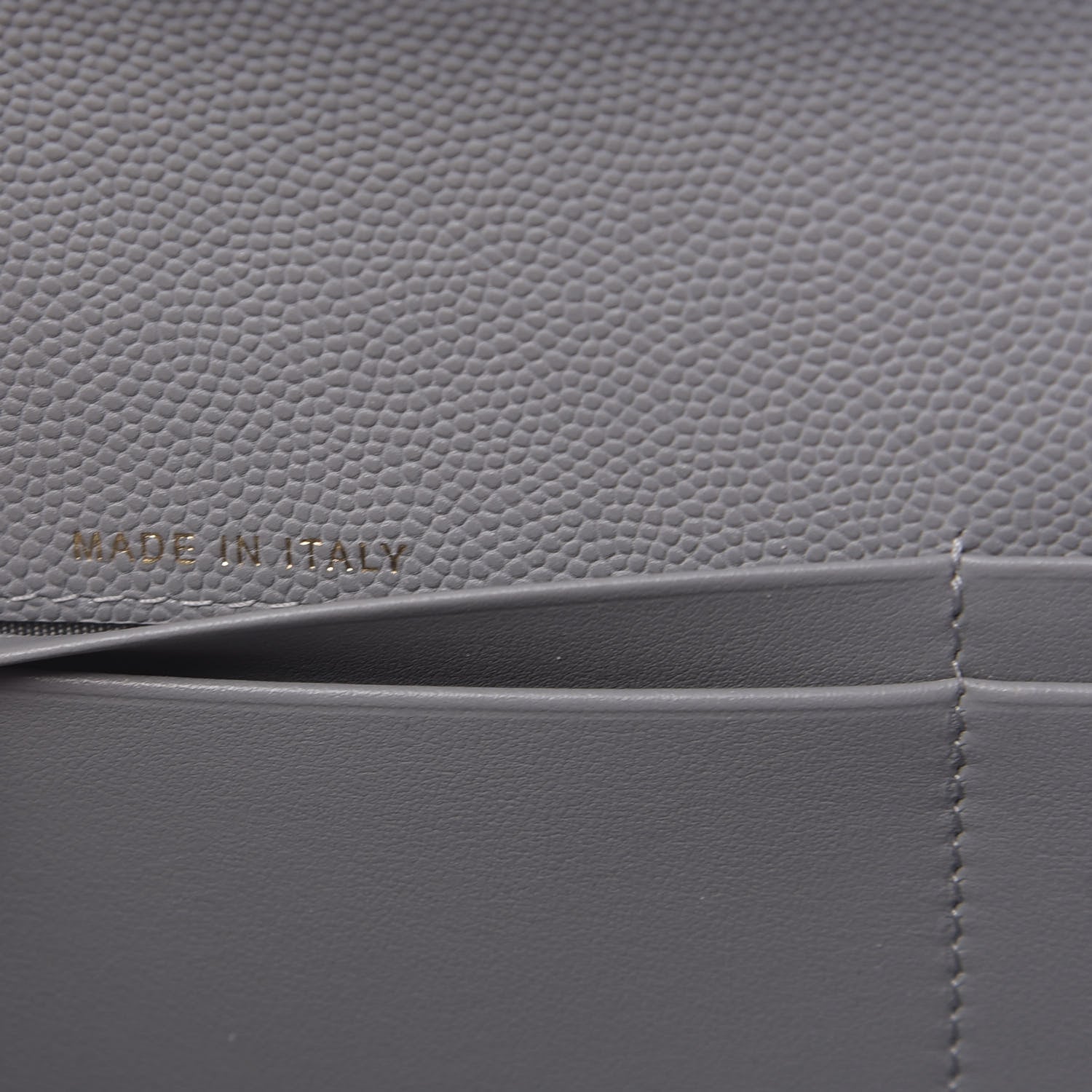 Chanel Caviar Quilted Medium Flap Wallet Grey 7 of 9