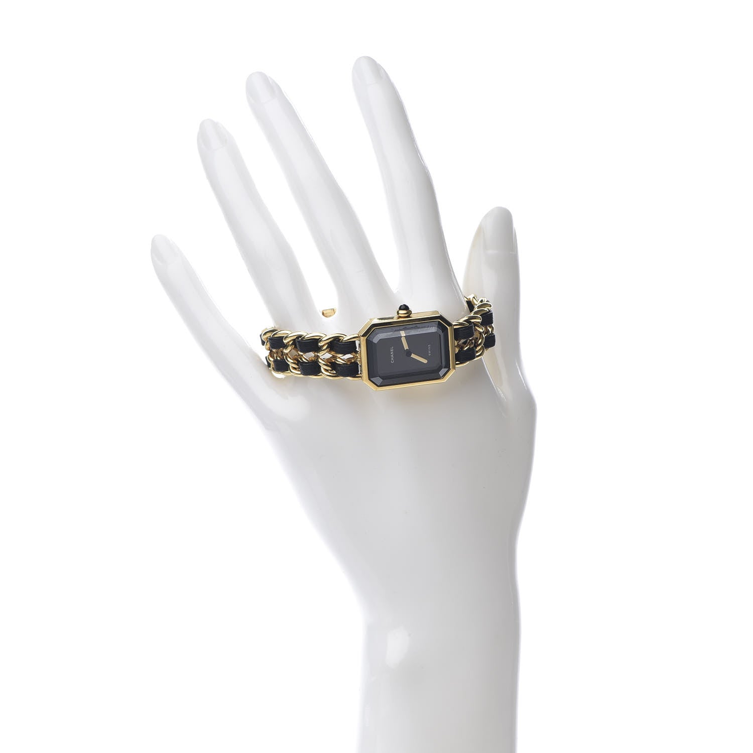 Chanel Stainless Steel Lambskin 20mm Chain Premiere Quartz Watch Gold M 2 of 6