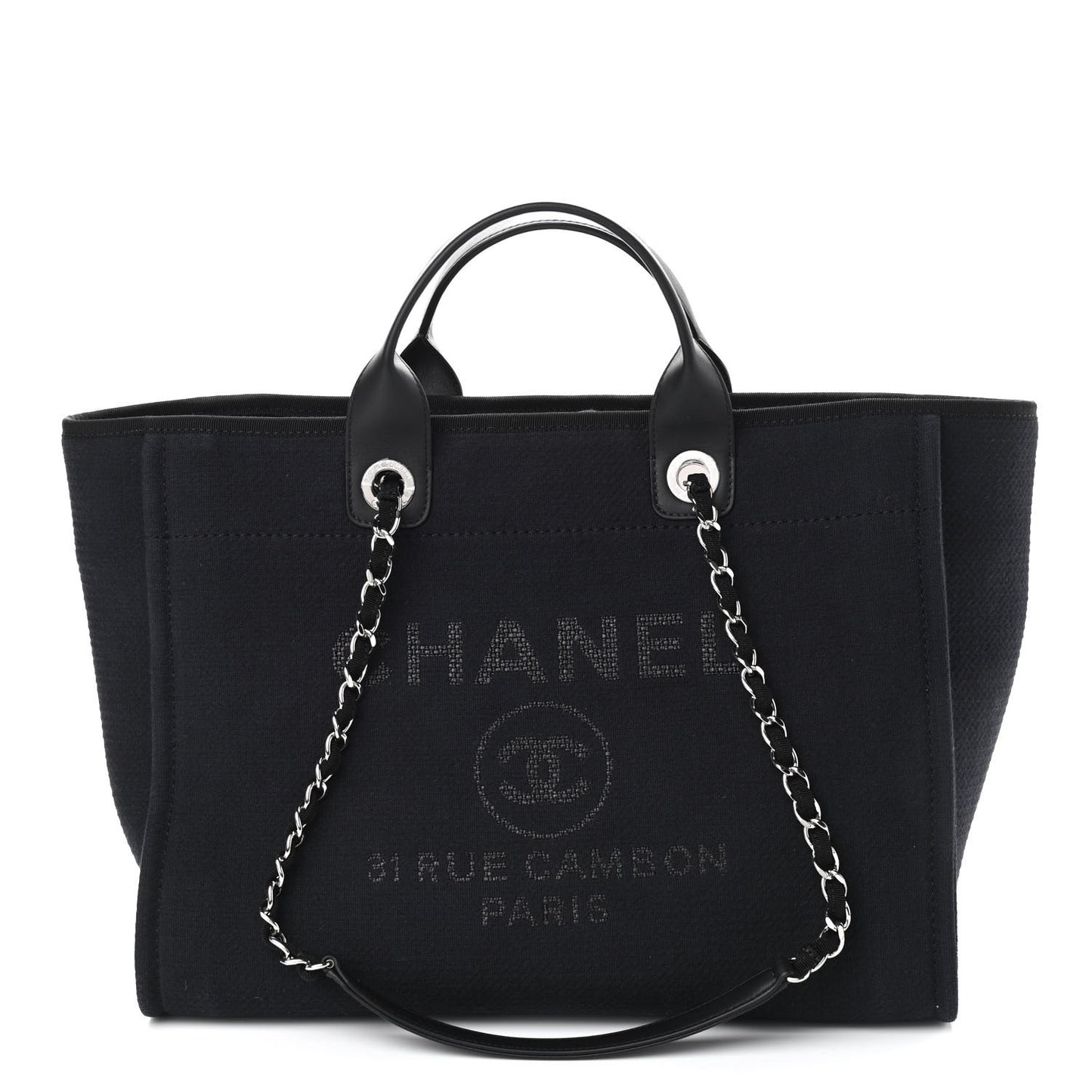 Mixed Fibers Medium Deauville Tote Black