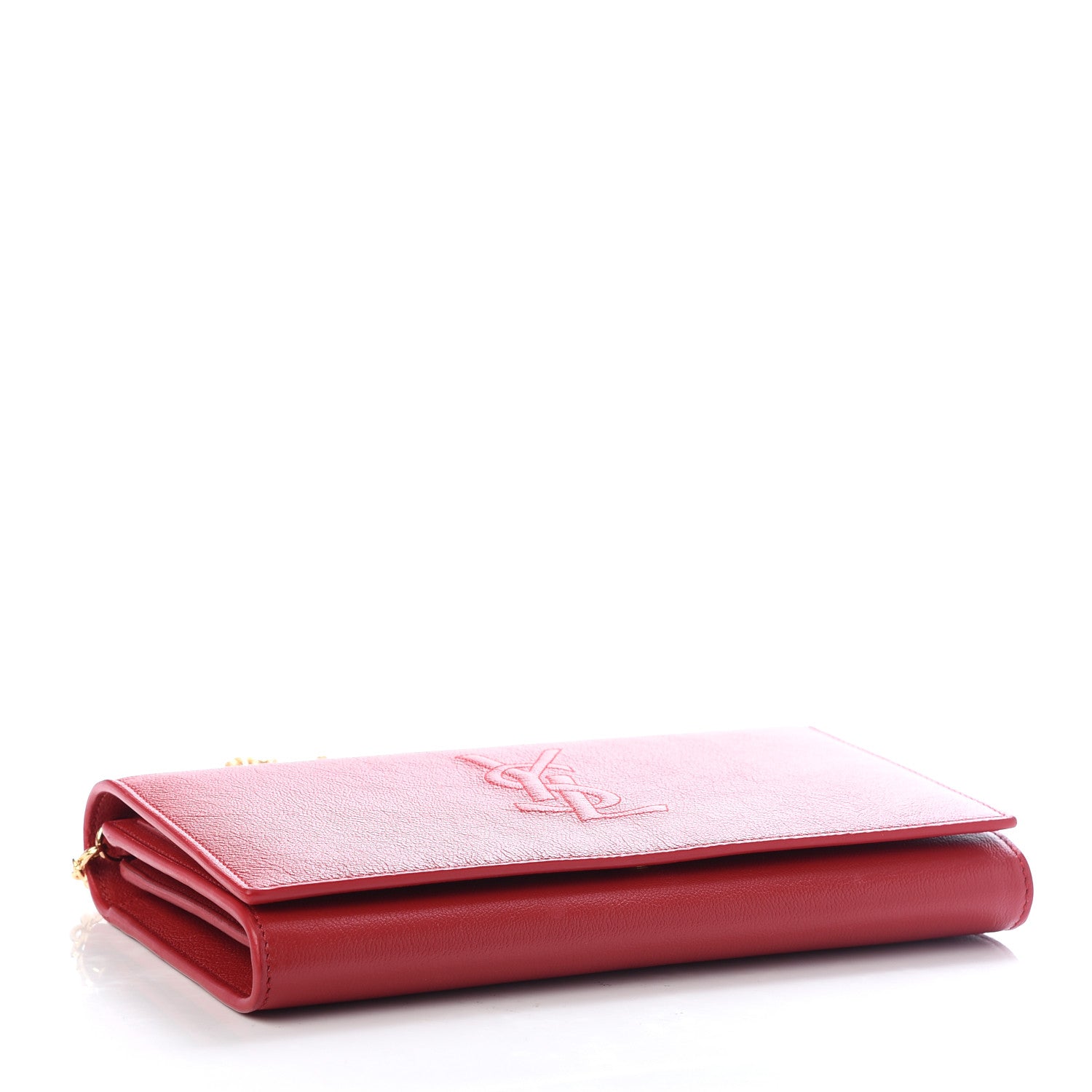 Saint Laurent Calfskin Belle de Jour Chain Clutch Rouge Orient 4 of 10
