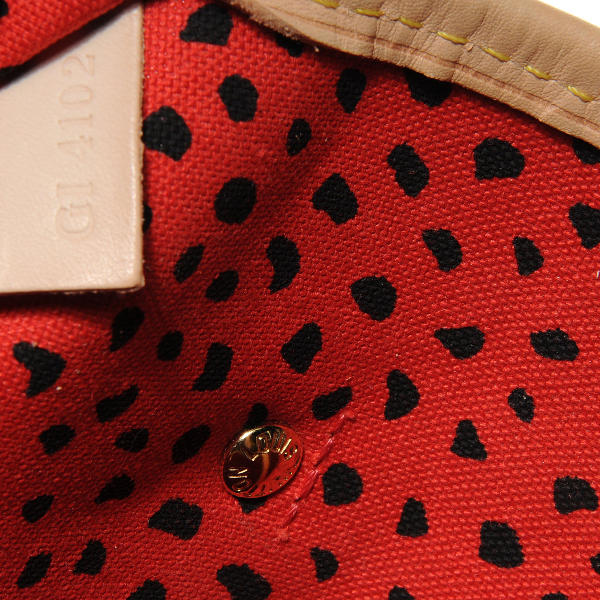 Louis Vuitton Monogram Kusama Waves Neverfull MM Red 10 of 10