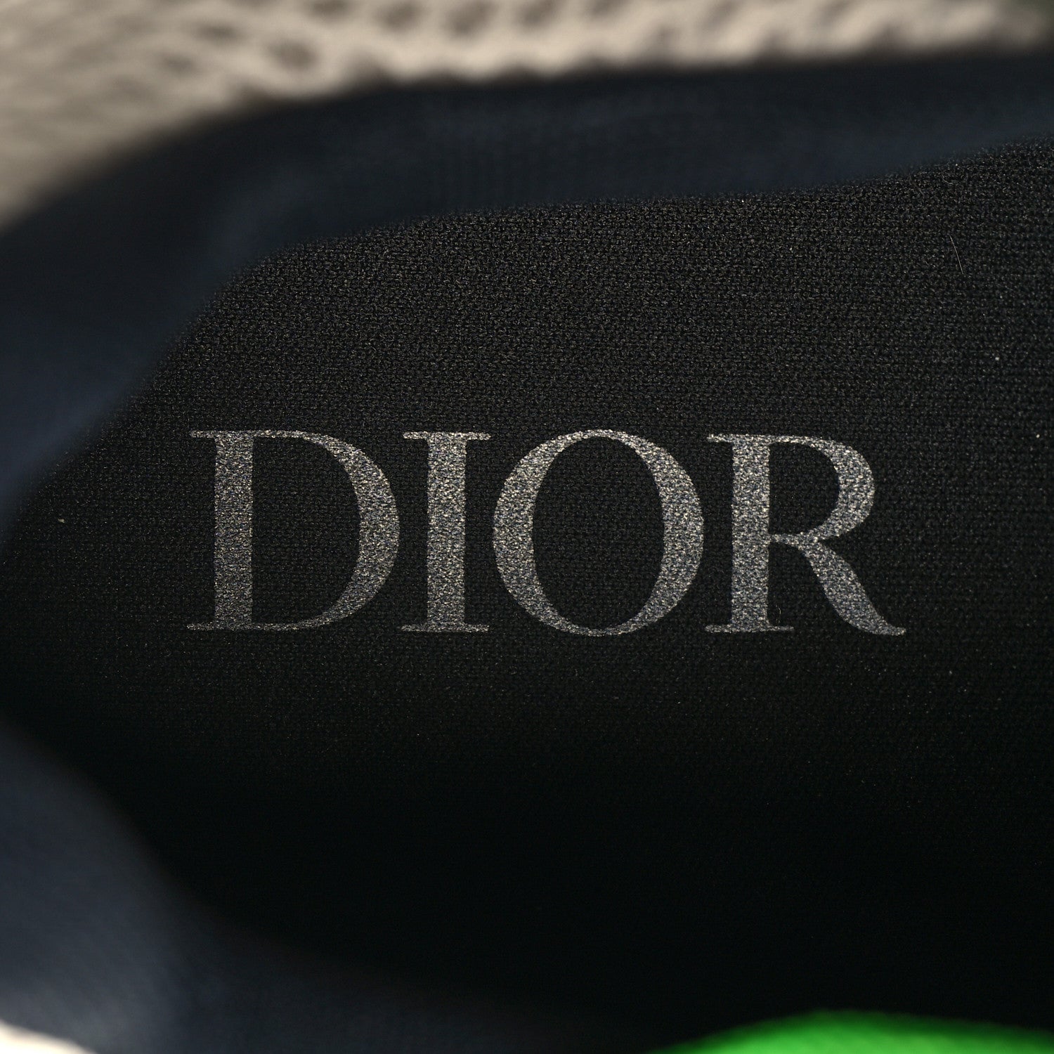 Christian Dior Technical Mesh Calfskin Mens B22 Sneakers 42 Olive Green Black Grey White 8 of 9