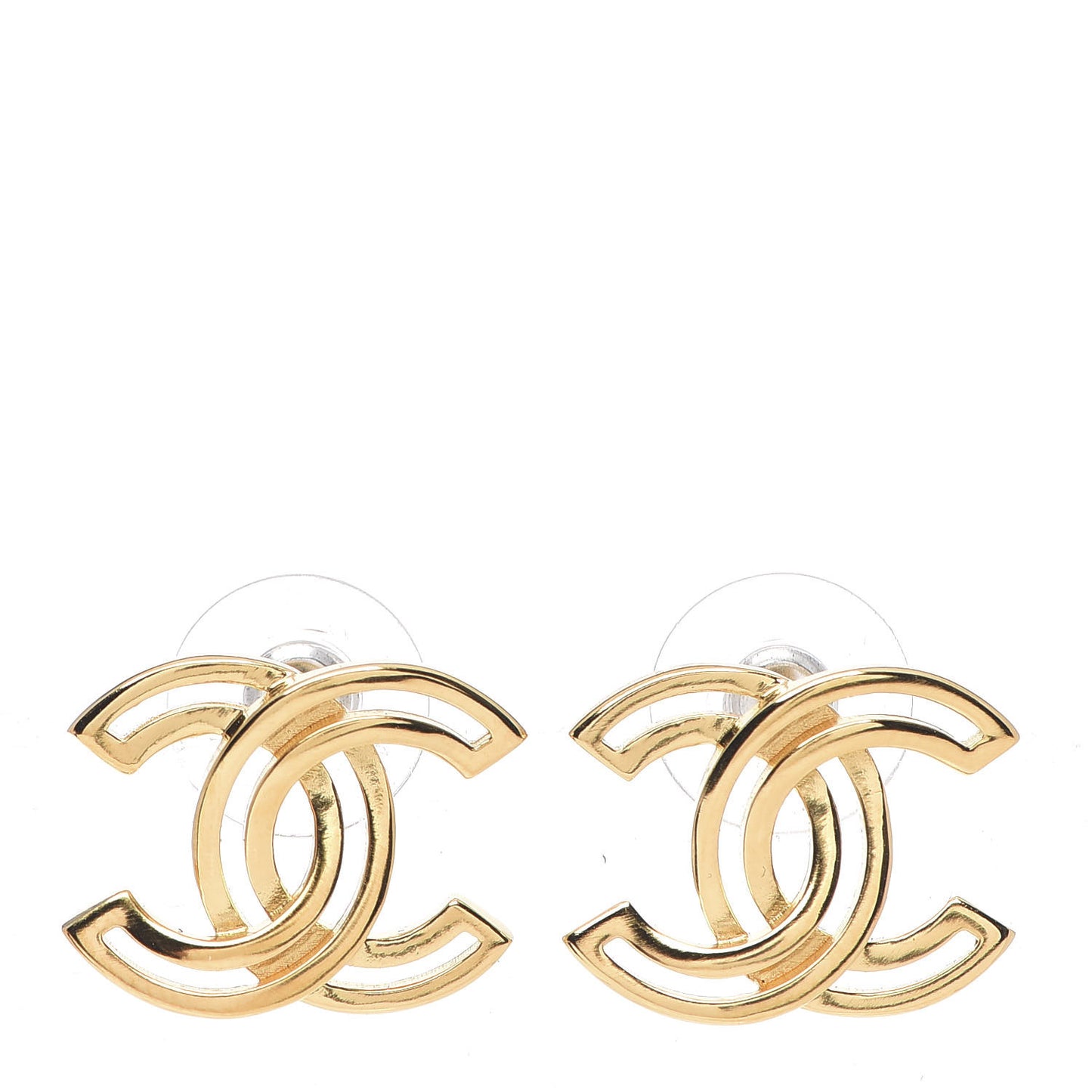 Metal Obazine CC Earrings Gold