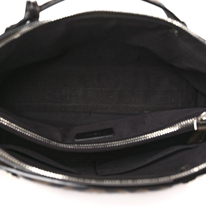 Fendi Vitello Dolce Bi-Color FF 1974 Embossed Medium By The Way Boston Bag Maya Black 5 of 9