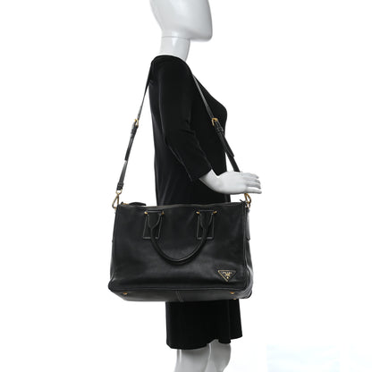 Prada Glace Calf Tote Black 2 of 9