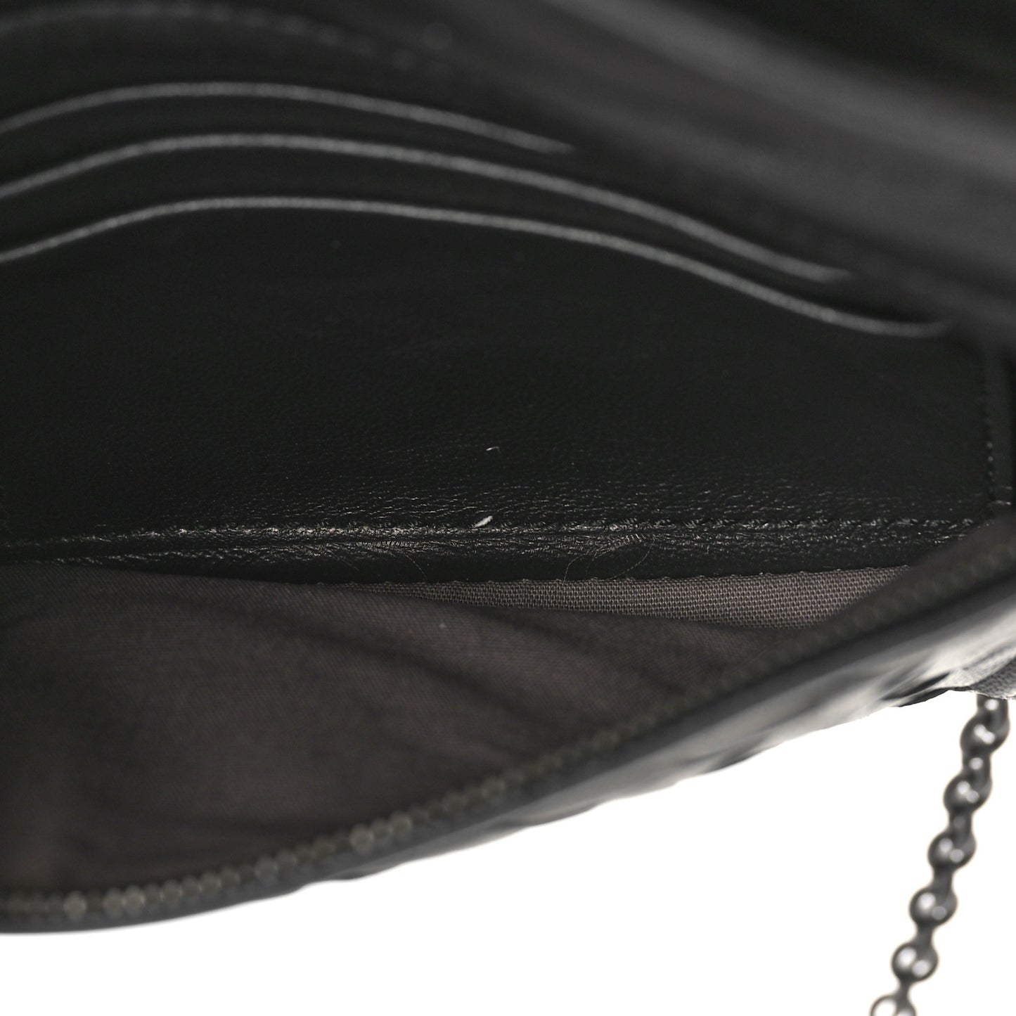 Nappa Intrecciato Mini Chain Messenger Black