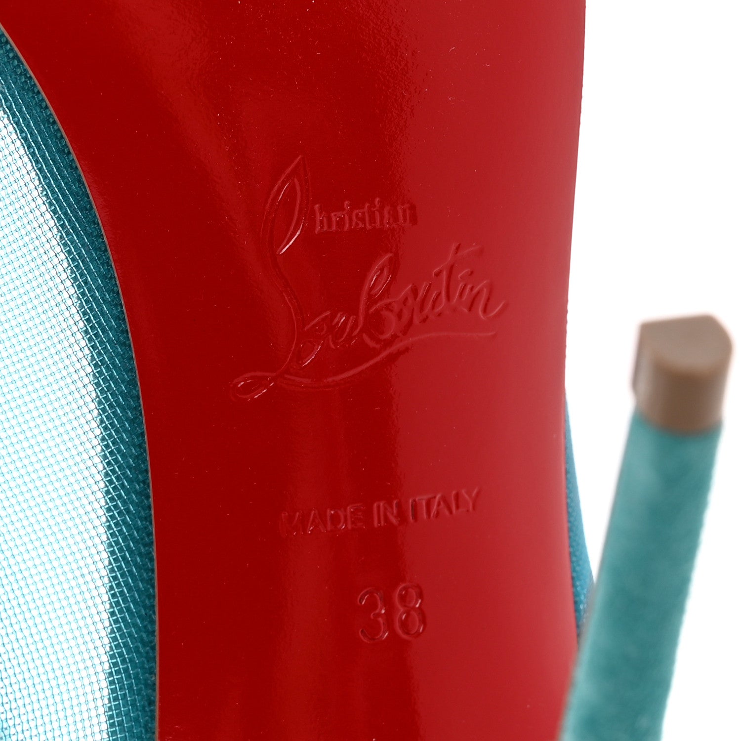 Christian Louboutin Veau Velours Rete Galativi 100 Pumps 38 Noumea 6 of 9