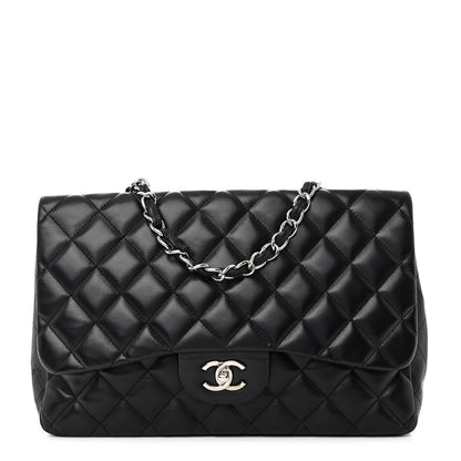 Chanel Lambskin Quilted Jumbo Single Flap Black 1 of 11