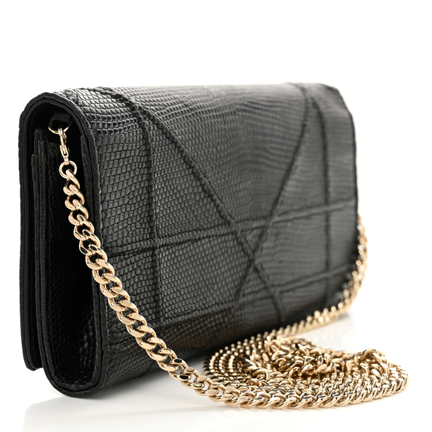 Lizard Diorama Croisiere Chain Wallet Black