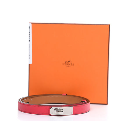 Hermes Epsom Kelly Belt Rose Extreme 4 of 4