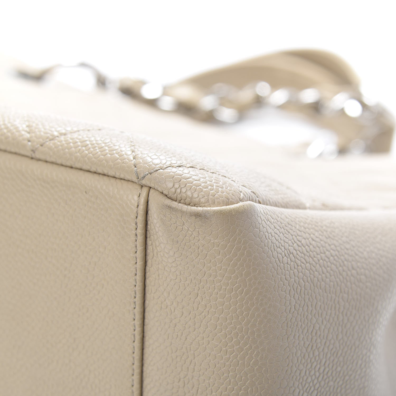 Chanel Caviar Quilted Grand Shopping Tote GST Beige Clair 9 of 12