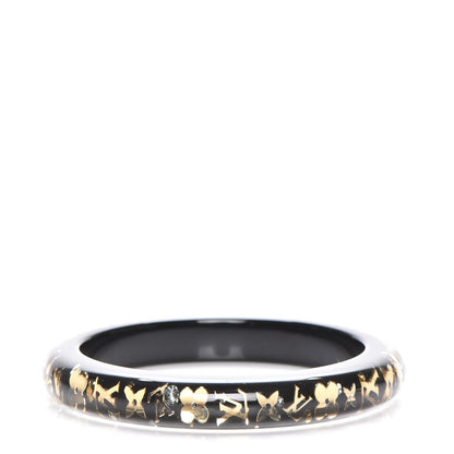 Louis Vuitton Resin Swarovski Medium Inclusion Bracelet PM Black 1 of 4