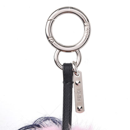 Fendi Mink Goat Fur QuTweet Bag Bug Charm Marshmallow Black 3 of 5