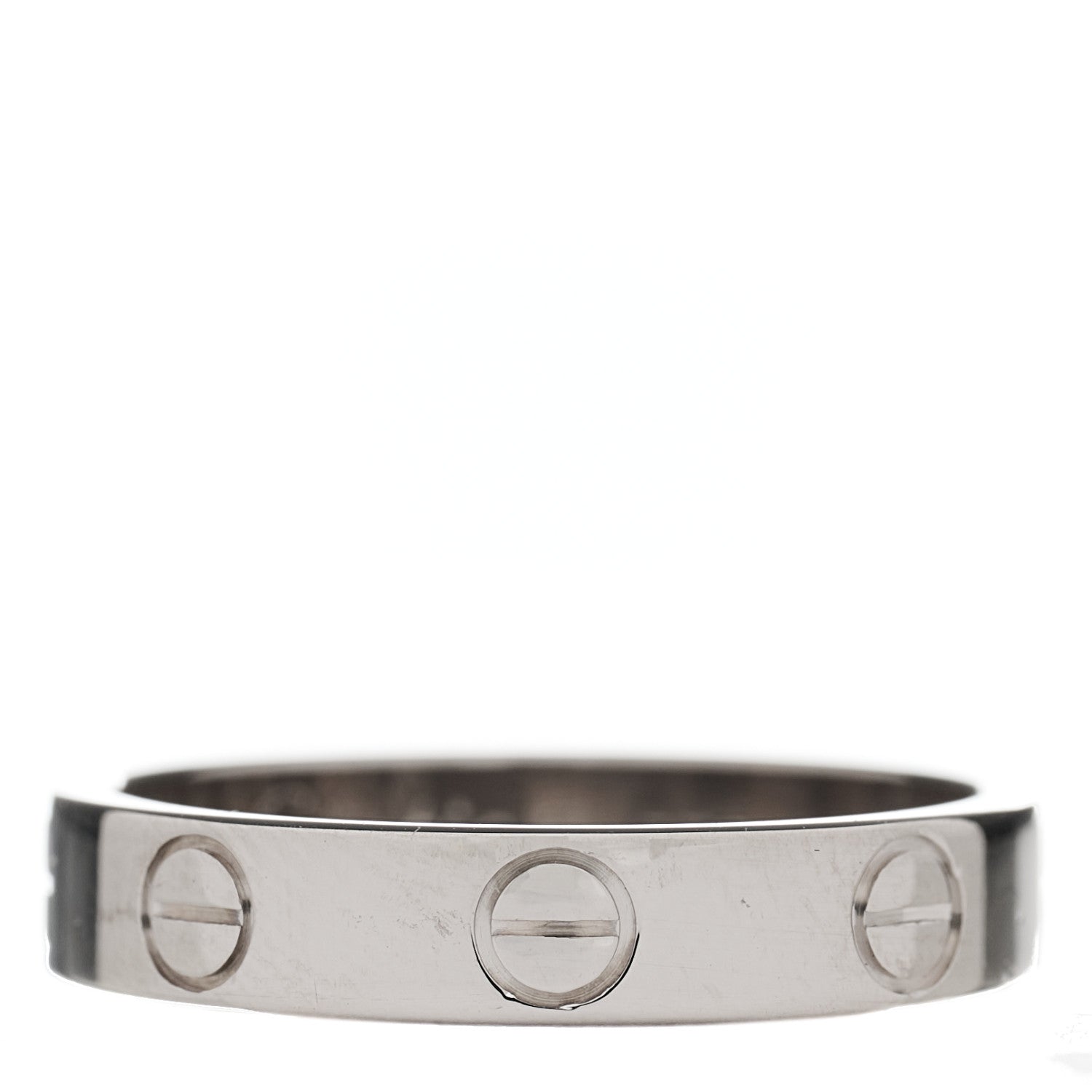 Cartier 18K White Gold 3.5mm LOVE Wedding Band Ring 50 5.25 1 of 4
