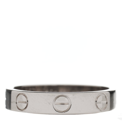 Cartier 18K White Gold 3.5mm LOVE Wedding Band Ring 50 5.25 1 of 4