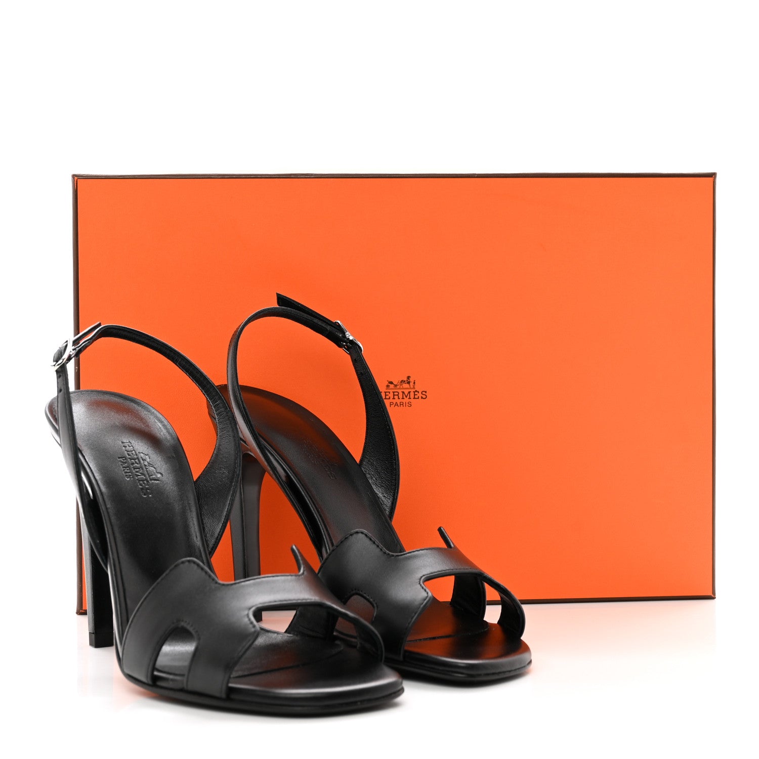 Hermes Calfskin Ella 105 Sandal 35.5 Black 8 of 8