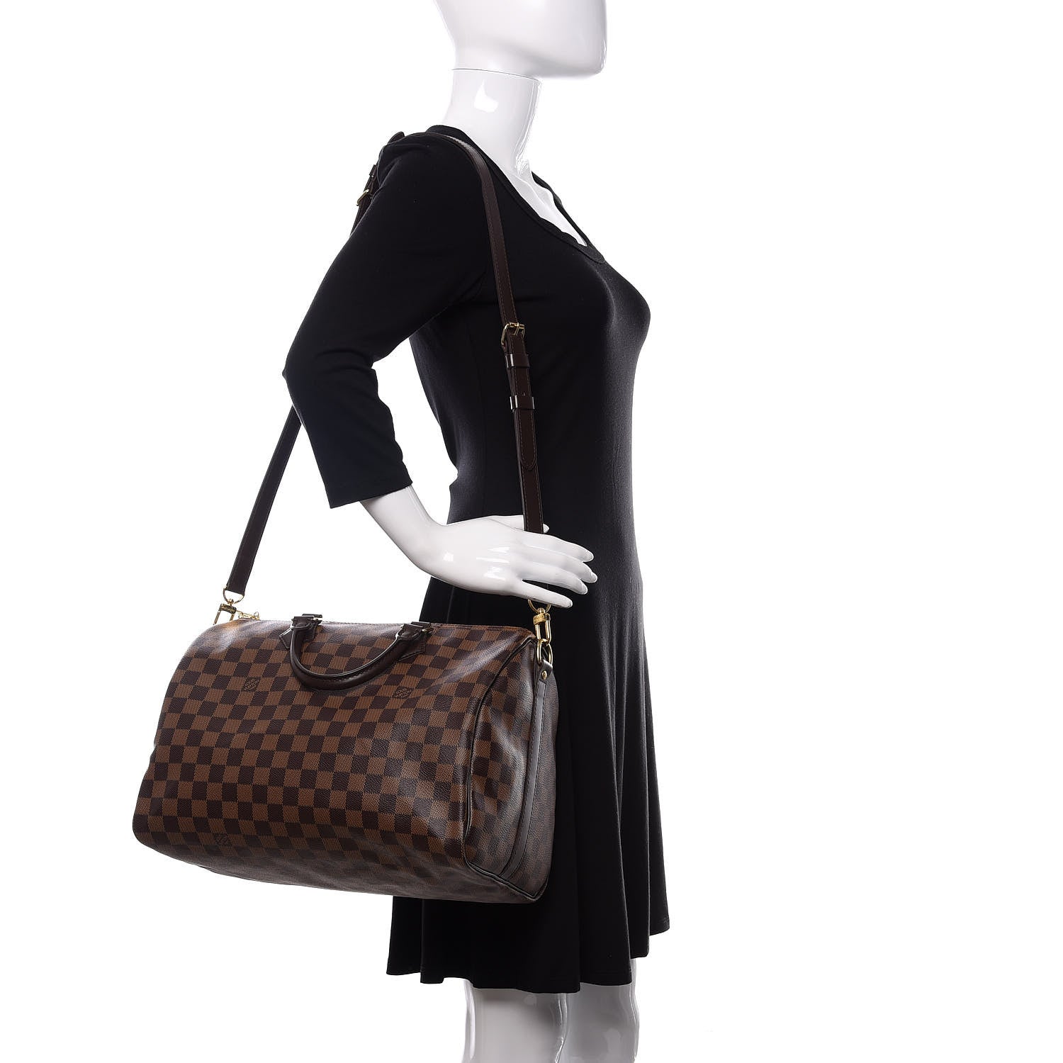 Louis Vuitton Damier Ebene Speedy Bandouliere 35 2 of 12