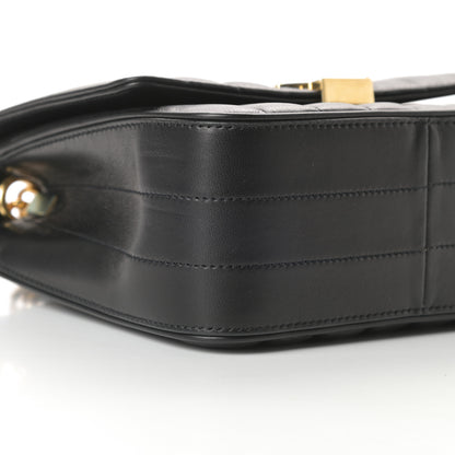 Saint Laurent Lambskin Matelasse Monogram Medium Vicky Chain Bag Black 9 of 10